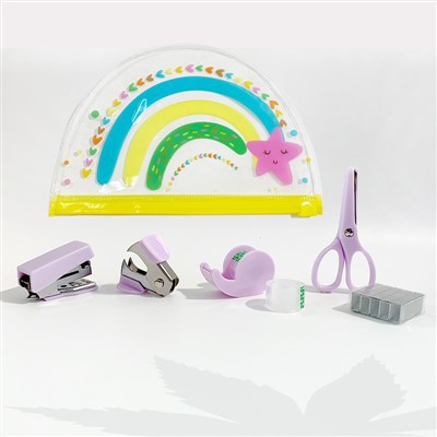 Regenbogen-Briefpapier-Set